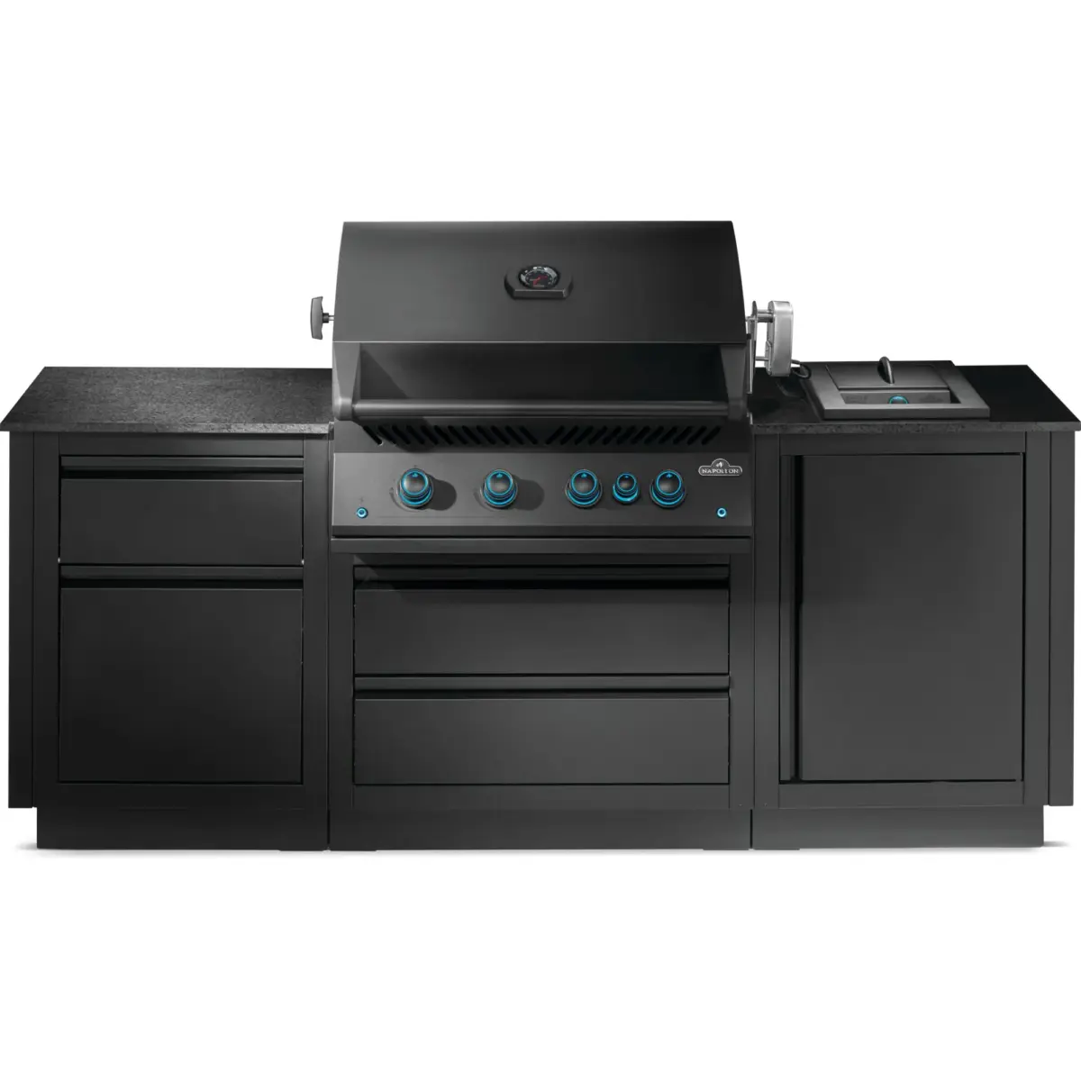 Napoleon Oasis Compact 105, mit BIG32-1 und Einbau SIZZLE ZONE