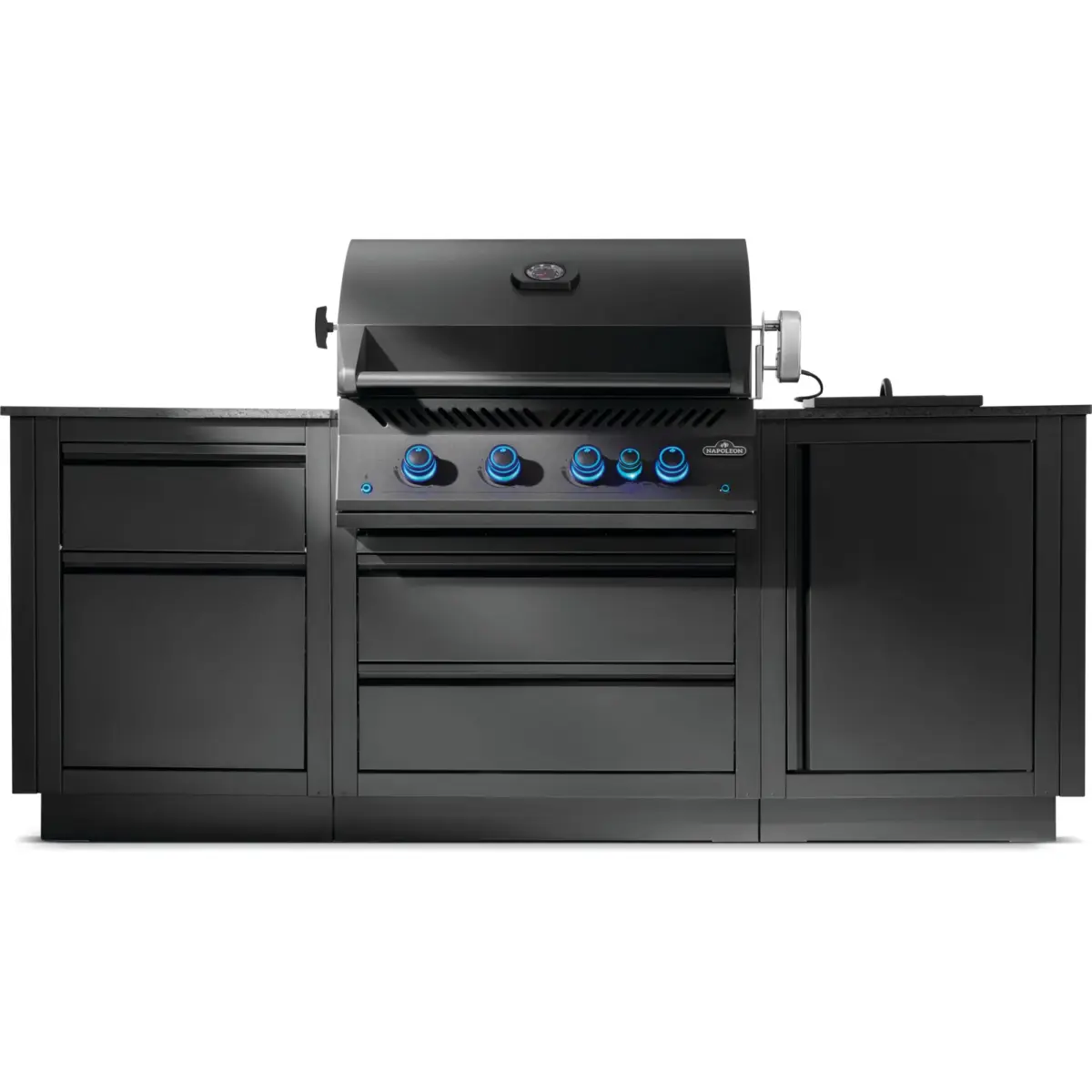 Napoleon Oasis Compact 105, mit BIG32-1 und Einbau SIZZLE ZONE
