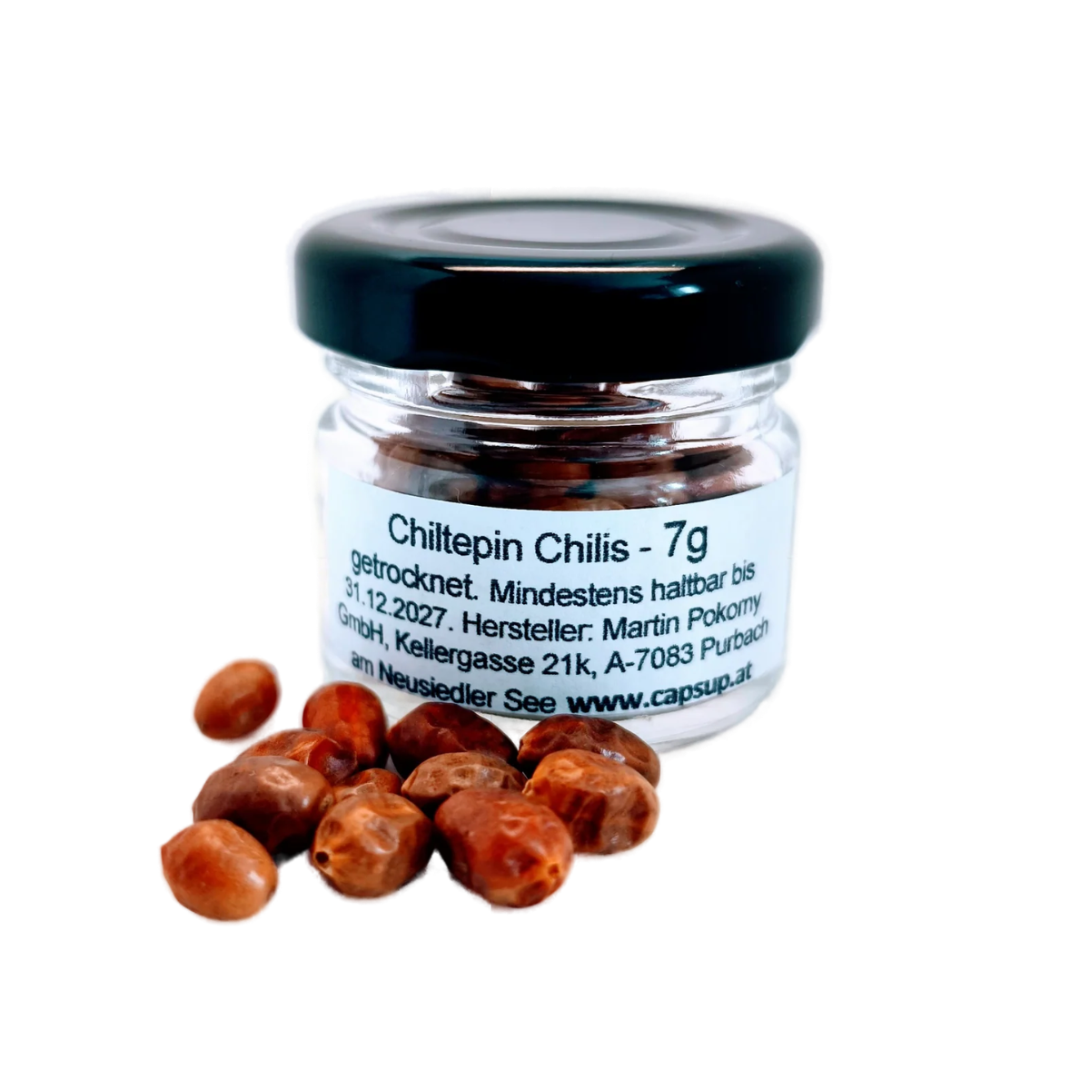 Chiltepin getrocknet, ganze Früchte