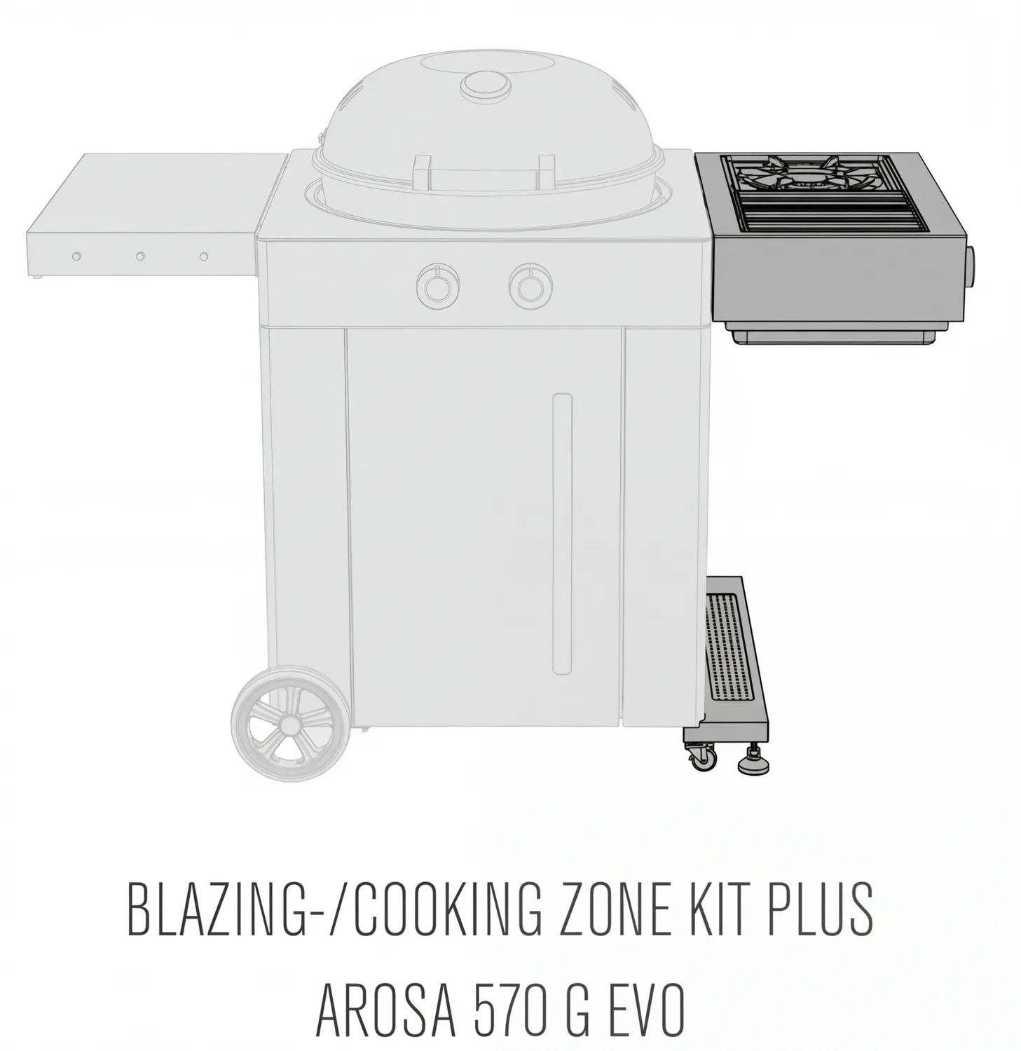 Outdoorchef Einbaugrill Arosa Blazing- und Cookingzone G H