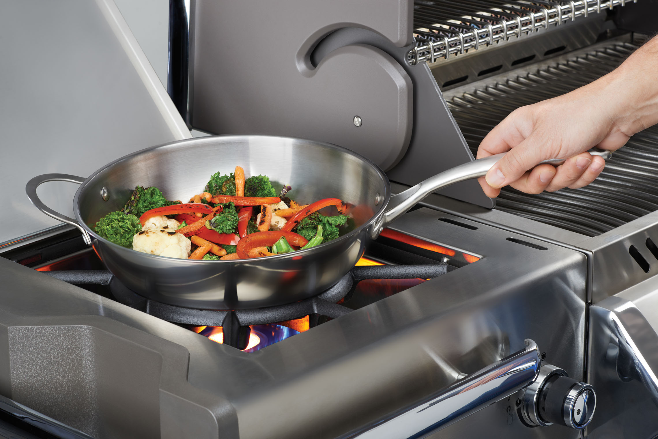 Edelstahl-Wok – Bild 3