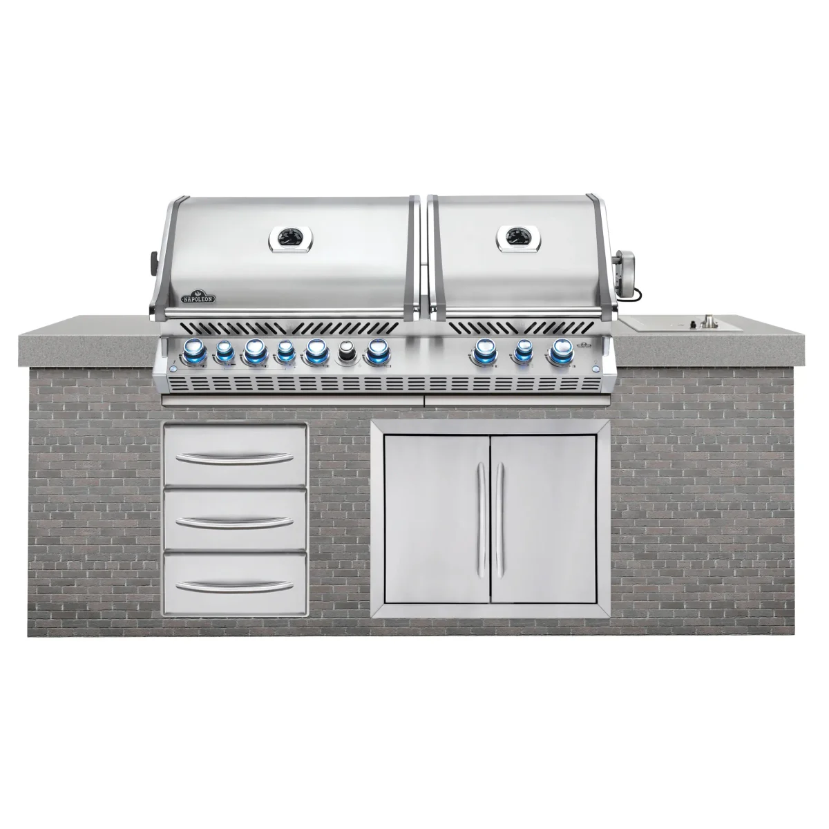Napoleon Prestige PRO 825, Edelstahl, Einbaugrill, inkl. Drehspieß