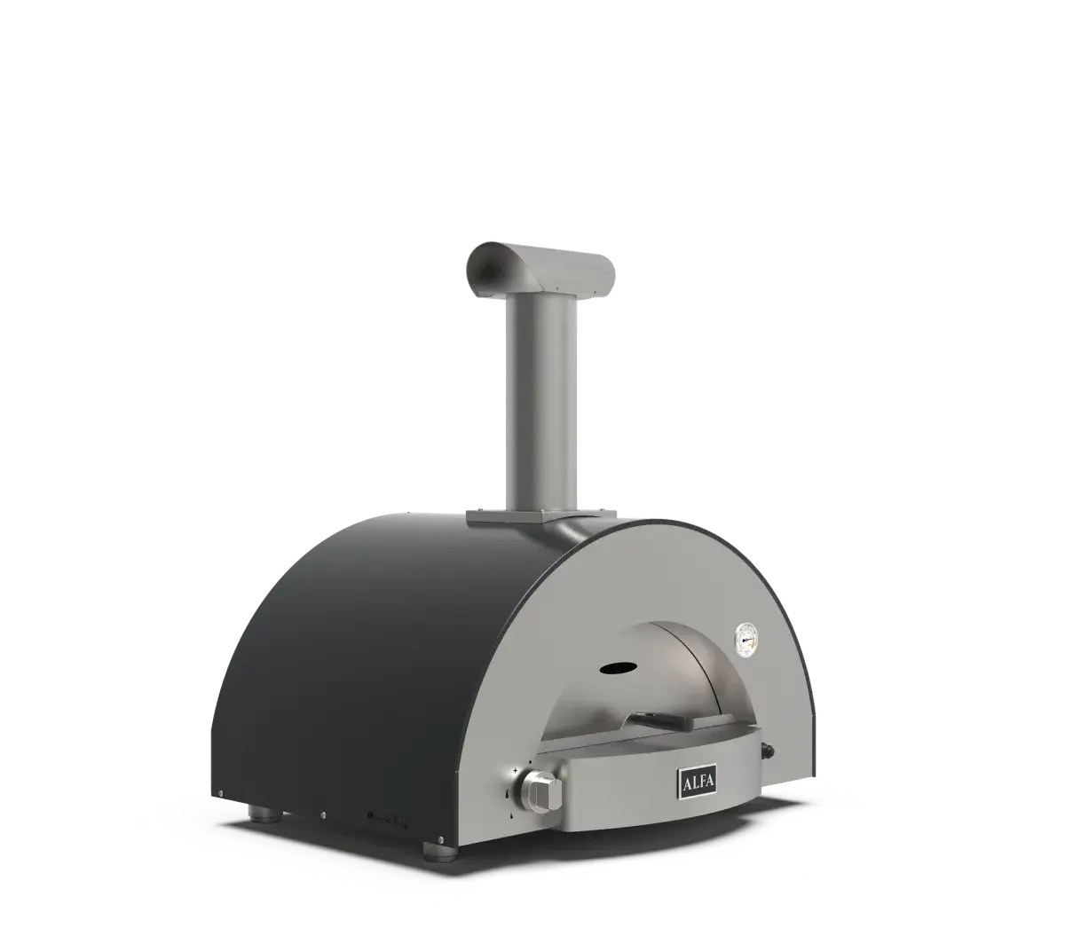 Alfa Forni Classico 2 Pizze Schiefer Grau