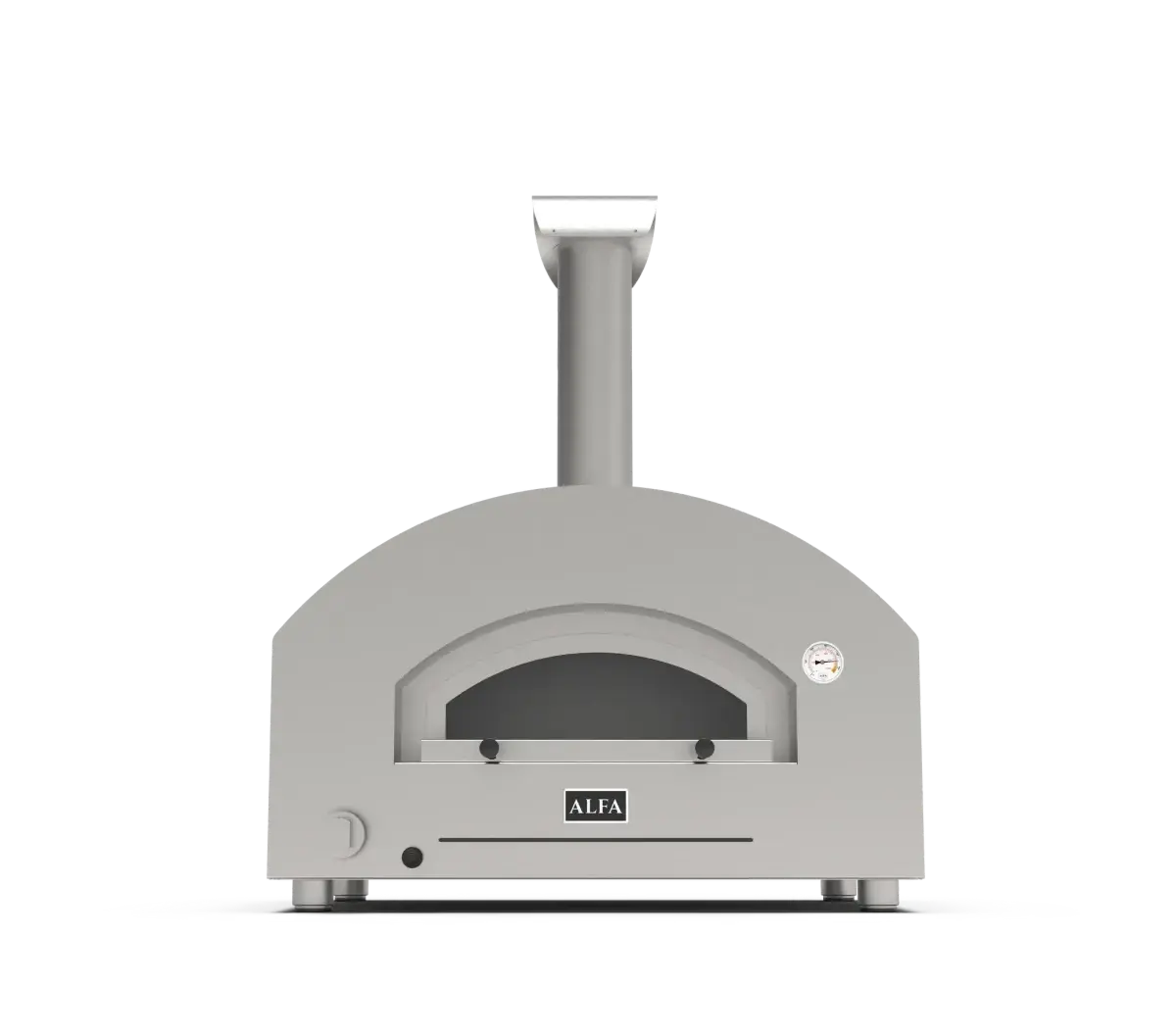Alfa Forni Futuro 2 Pizze Silber Schwarz