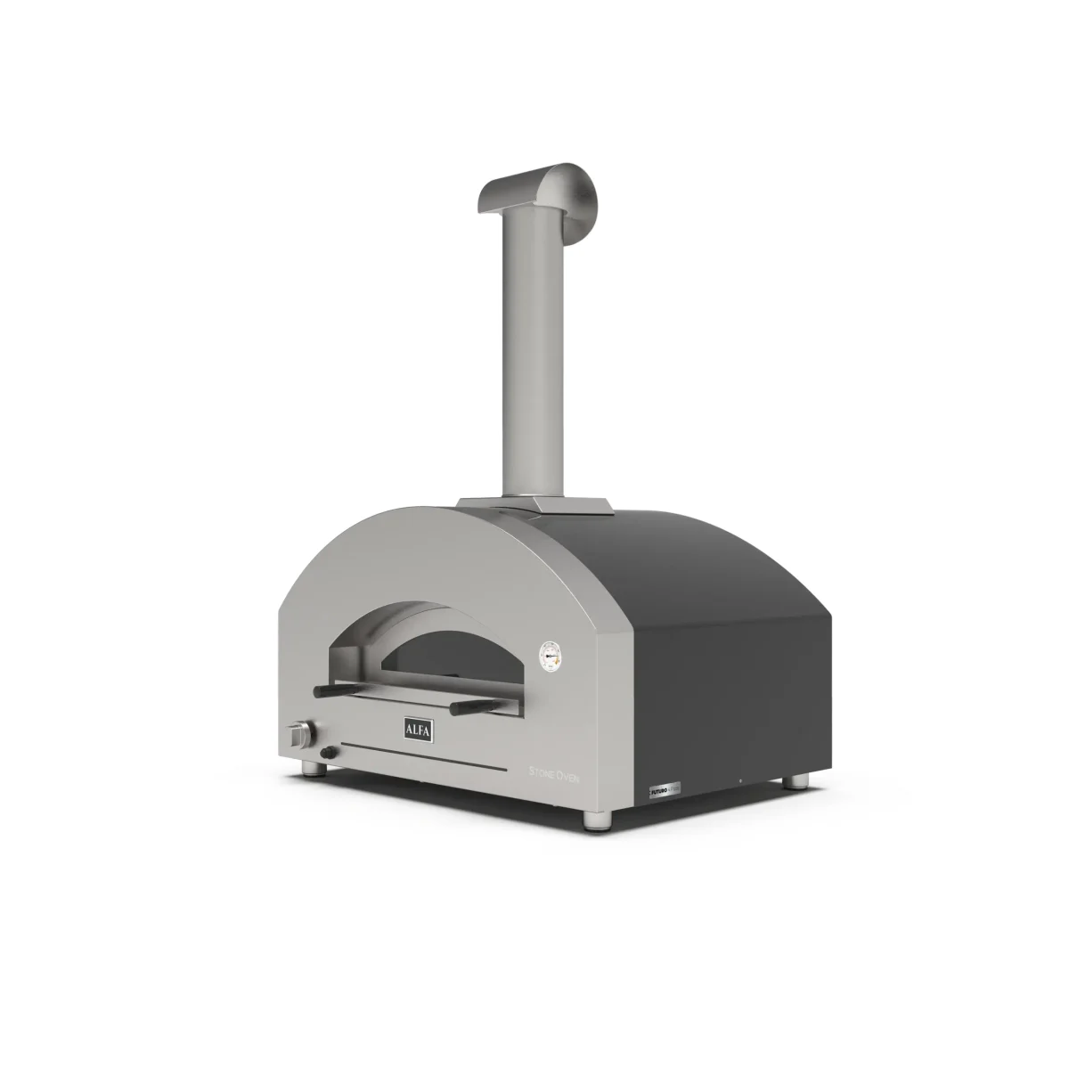 Alfa Forni Futuro 4 Pizze Silber Schwarz