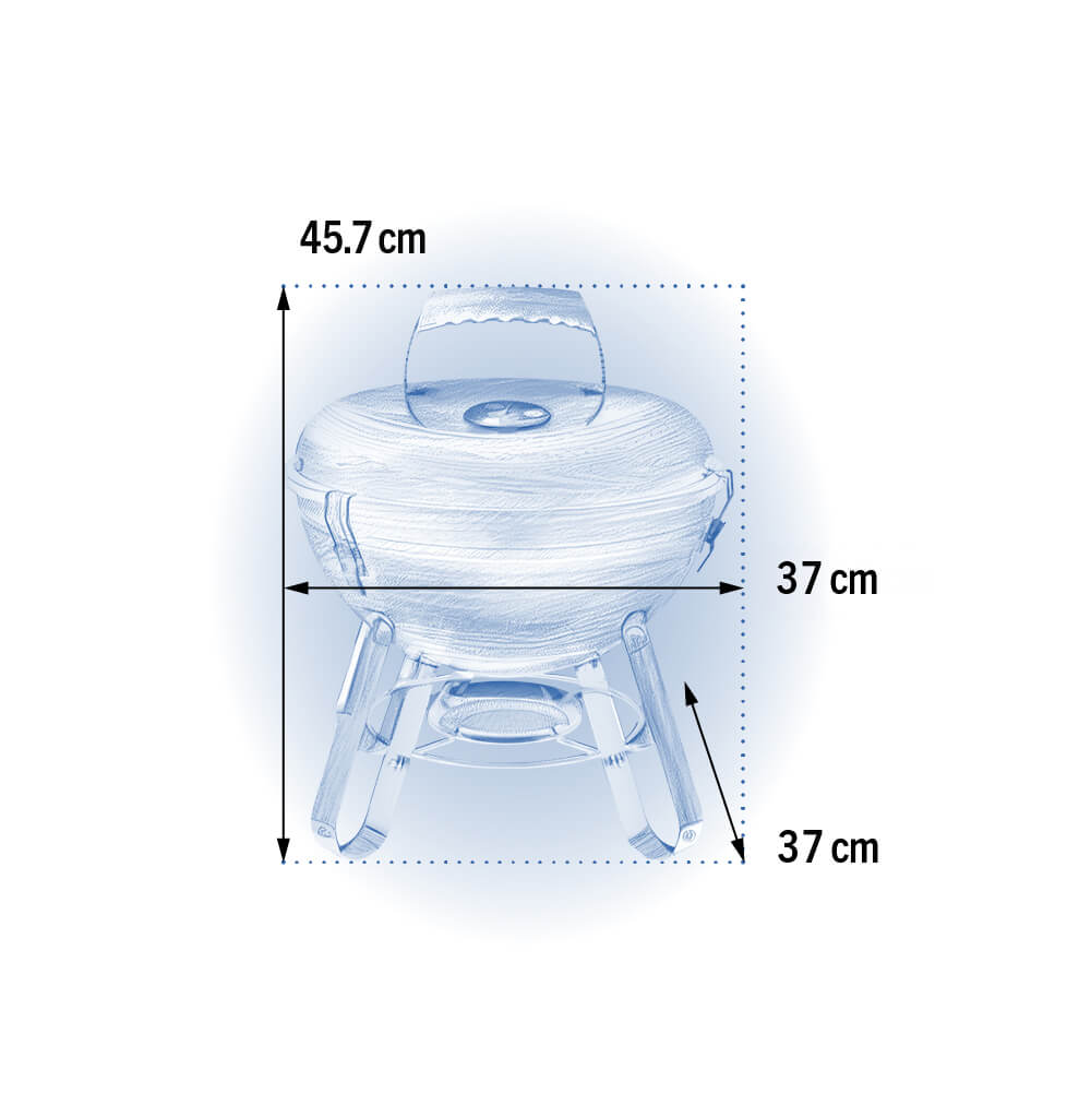 NK14 Holzkohle Kugelgrill tragbar, Ø37cm