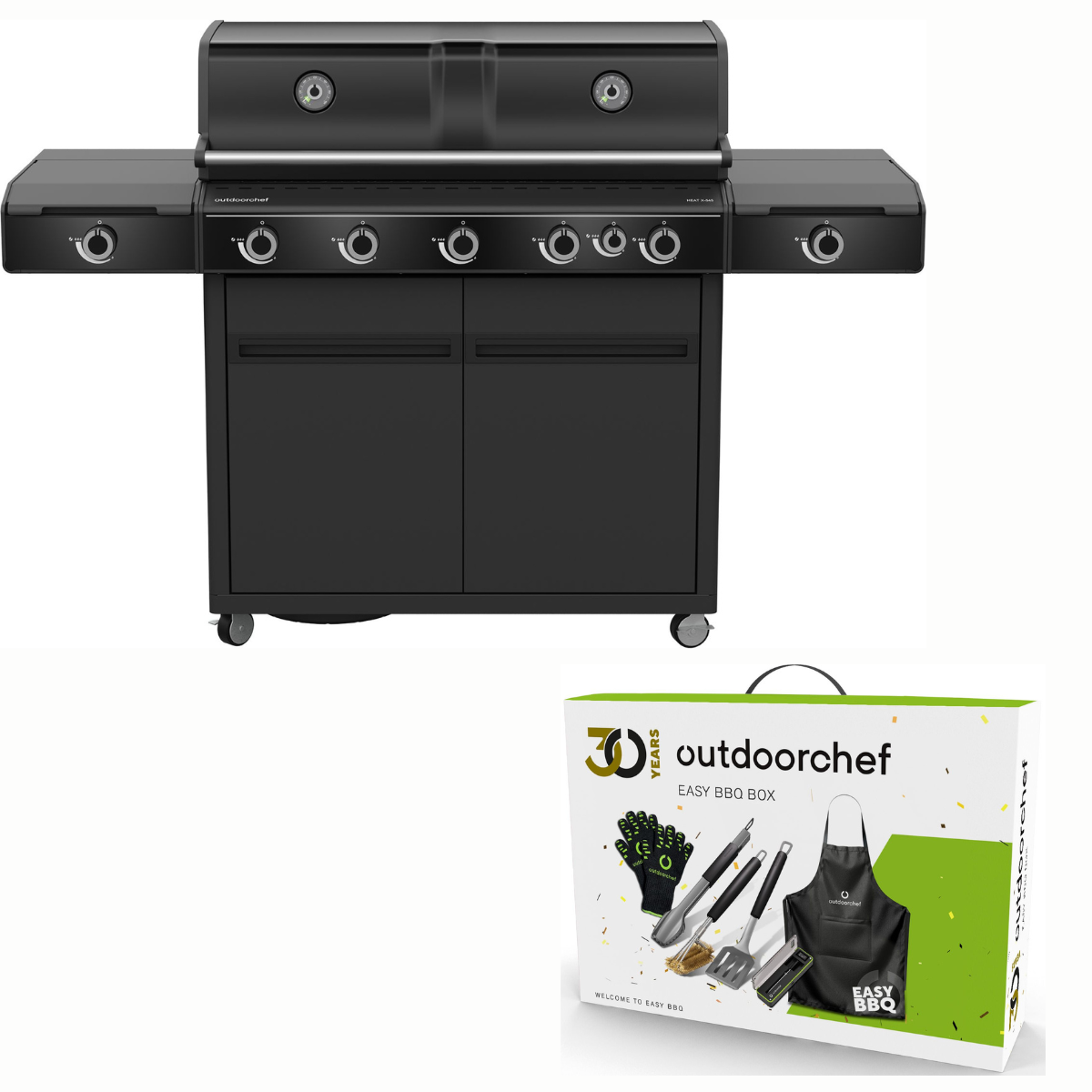 Starterset: GRILLSTATION HEAT X-545 RB mit gratis Easy BBQ Box