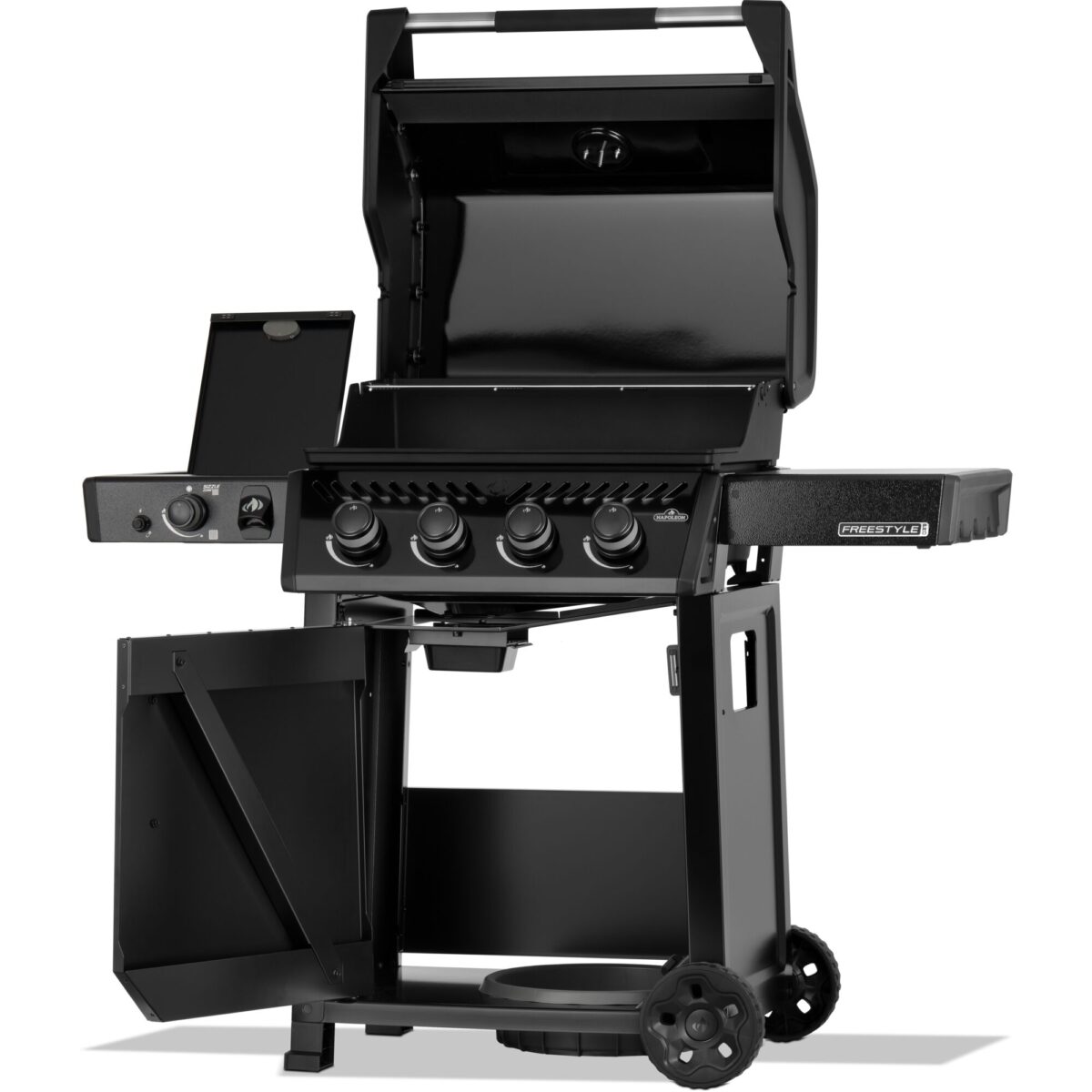 Napoleon Freestyle PRO 425, 4 Hauptbrenner, SIZZLE ZONE Seitenbrenner und Tür, Schwarz